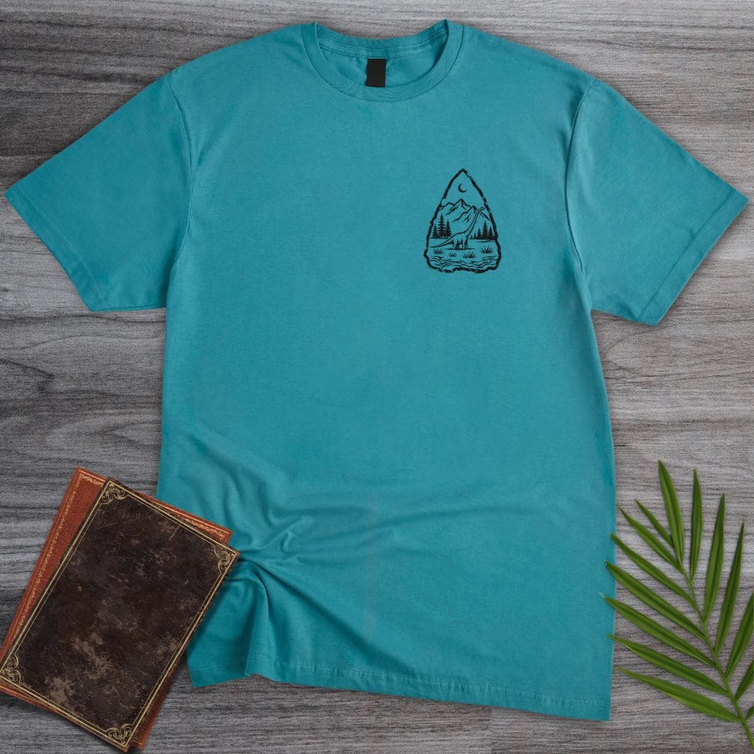 T-Shirt Tropical Blue / S Minimalist Nature Sauropod Moon T-Shirt