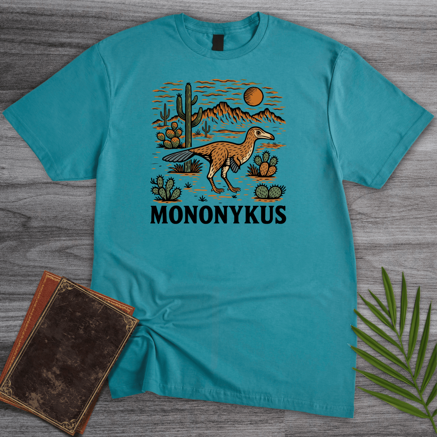 T-Shirt Tropical Blue / S Mononykus Desert Long Owl T-Shirt