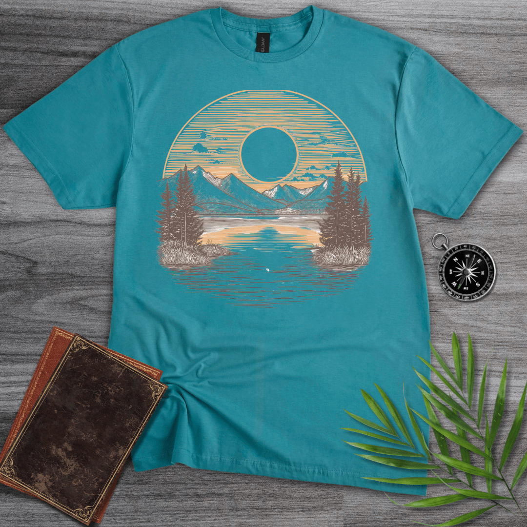 T-Shirt Tropical Blue / S Mountain Eclipse T-Shirt