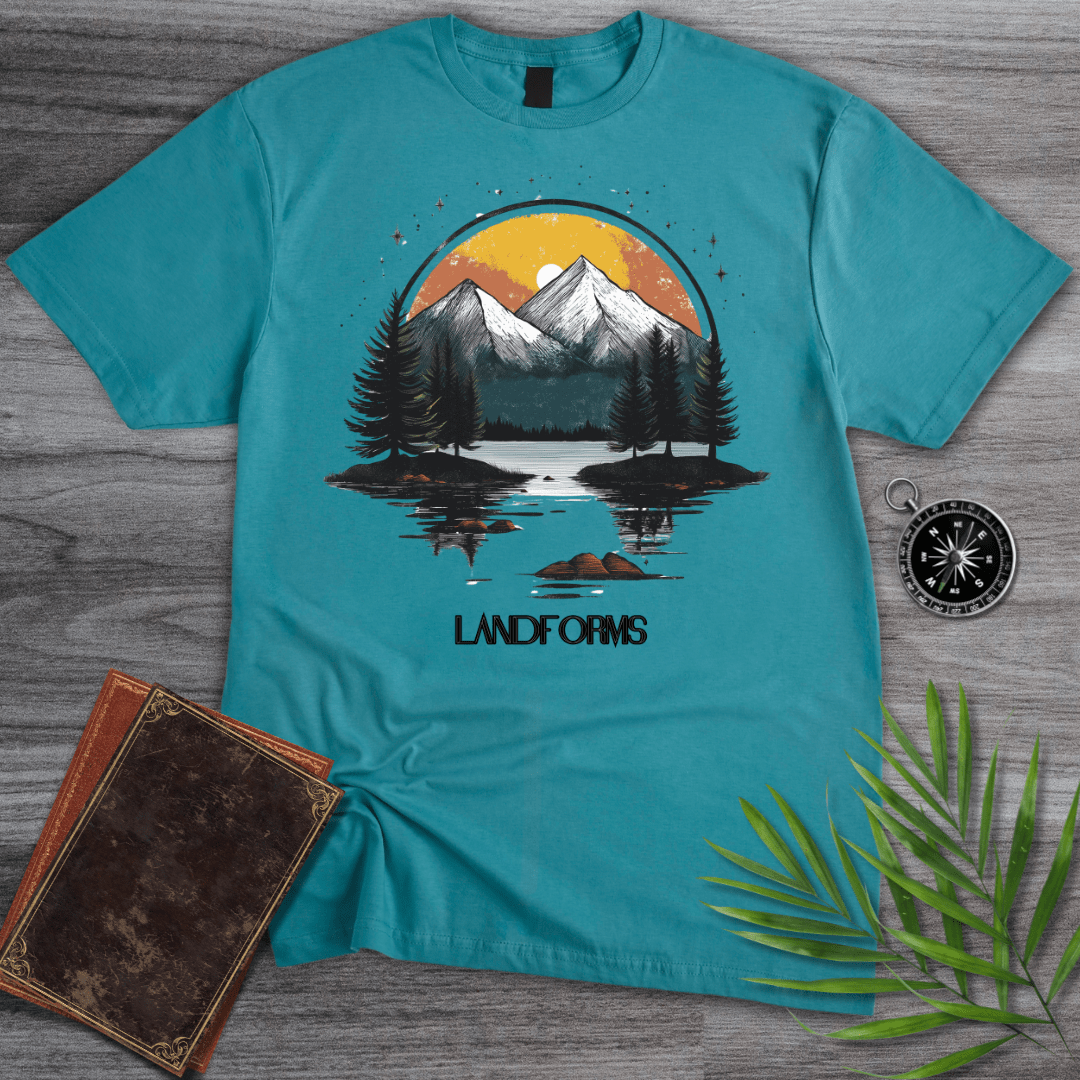 T-Shirt Tropical Blue / S Mountain Landforms & Landscapes T-Shirt