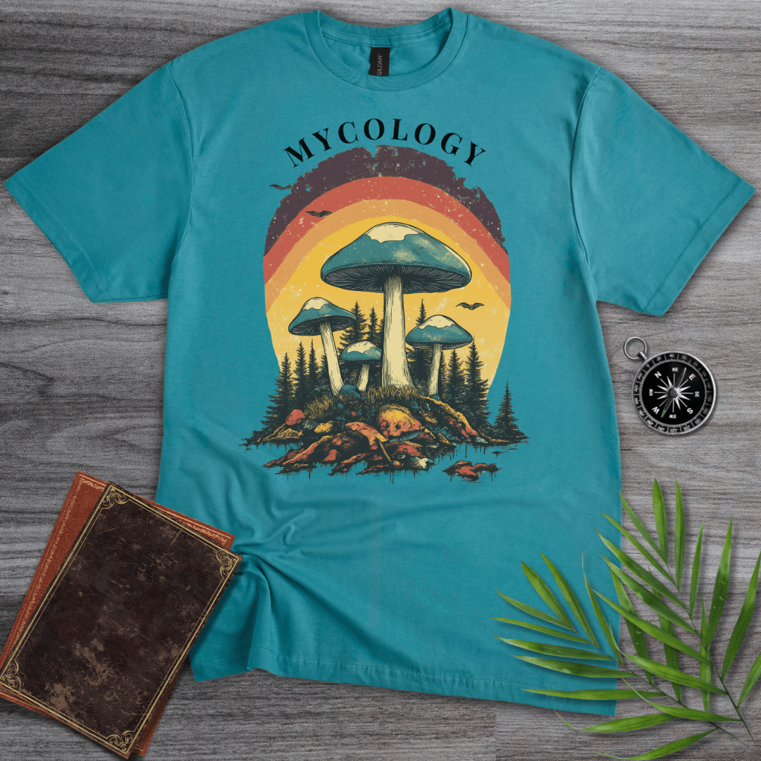 T-Shirt Tropical Blue / S MYCOLOGY: Blue Mushroom Forest T-Shirt