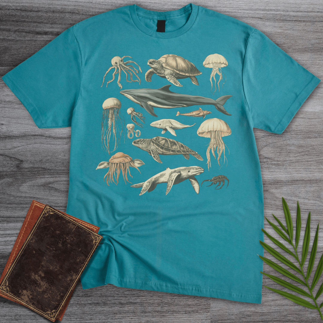 T-Shirt Tropical Blue / S Natural History Creatures of the Ocean T-Shirt