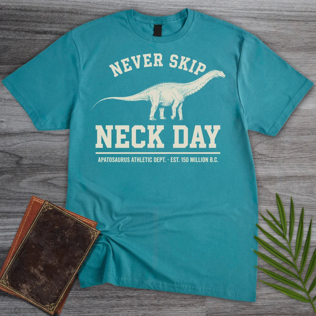 T-Shirt Tropical Blue / S Neck Day Apatosaurus T-Shirt
