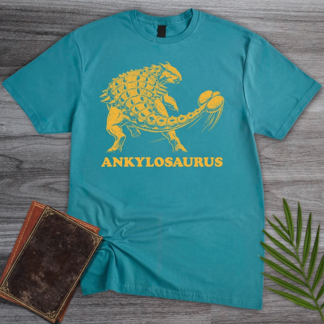 T-Shirt Tropical Blue / S Old School Ankylosaurus T-Shirt