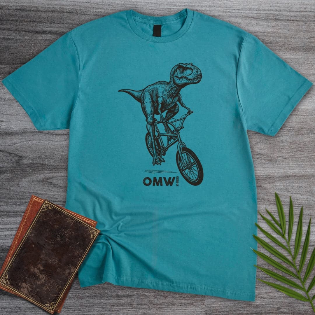 T-Shirt Tropical Blue / S OMW! Dino on Wheels T-Shirt
