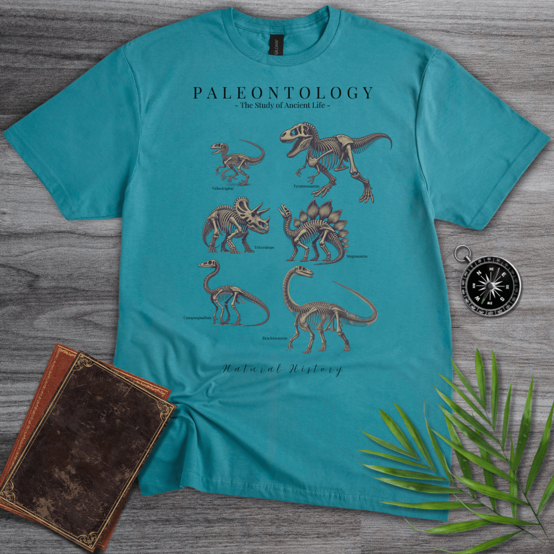 T-Shirt Tropical Blue / S Paleontology Fossil Education T-Shirt