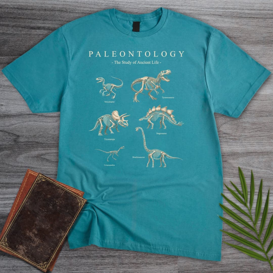 T-Shirt Tropical Blue / S Paleontology Fossil Museum T-Shirt