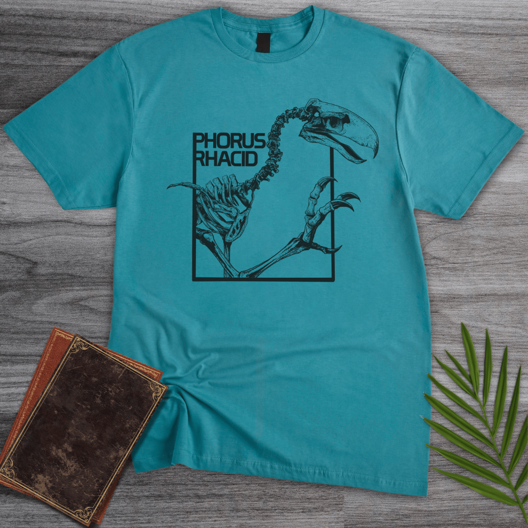 T-Shirt Tropical Blue / S Phorusrhacid, Birds of Terror T-Shirt (farkas.art)