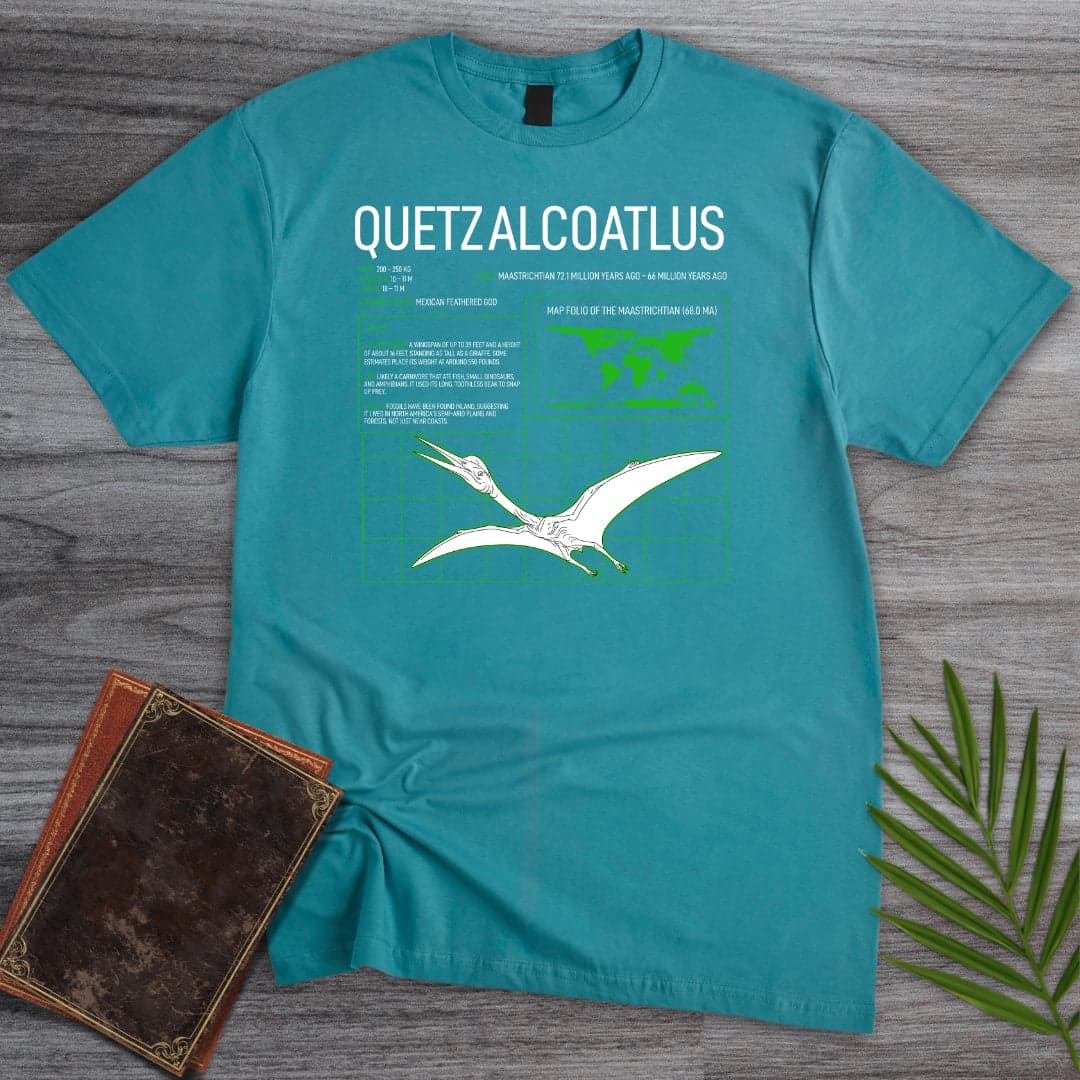 T-Shirt Tropical Blue / S Quetzalcoatlus Grid T-Shirt