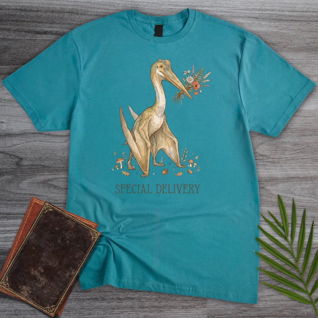 T-Shirt Tropical Blue / S Quetzalcoatlus Post Delivery T-Shirt