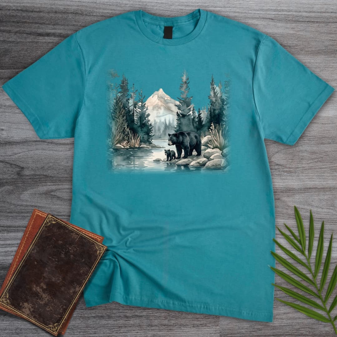 T-Shirt Tropical Blue / S Quiet Lake Bears T-Shirt