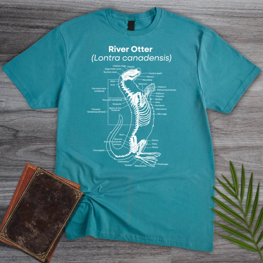T-Shirt Tropical Blue / S River Otter Anatomy T-Shirt
