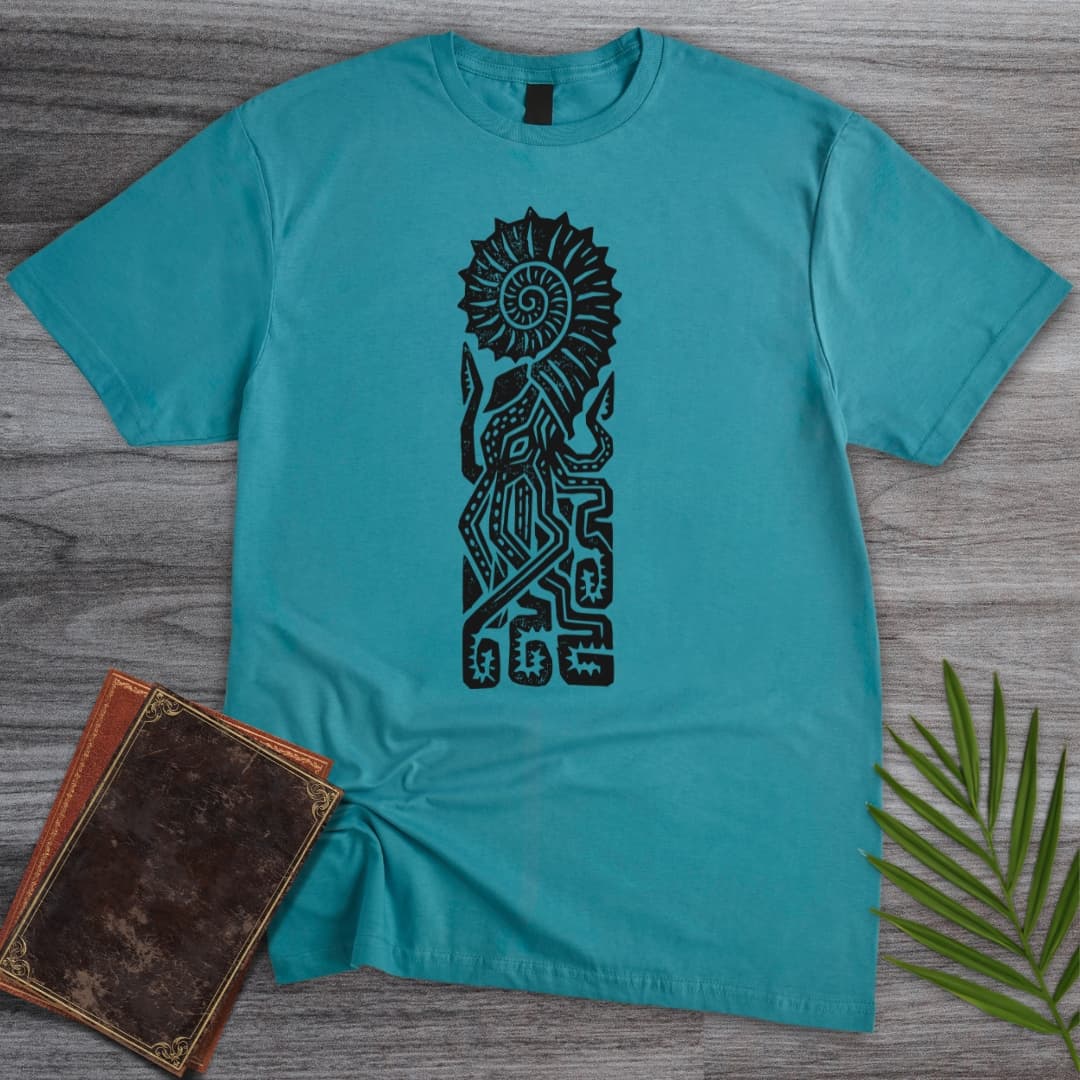 T-Shirt Tropical Blue / S Simple Ordovician Nautiloid T-Shirt