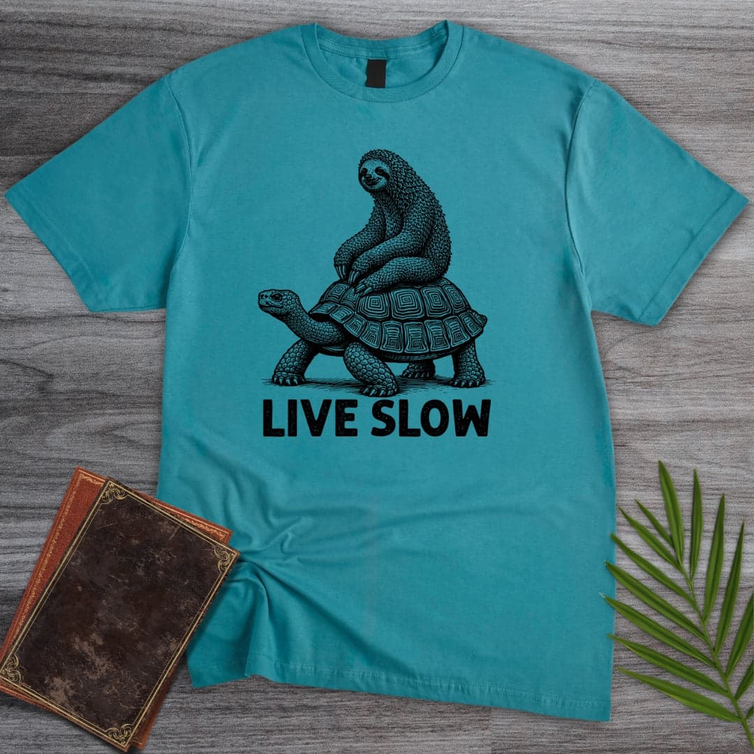 T-Shirt Tropical Blue / S Slow and Steady Livin T-Shirt
