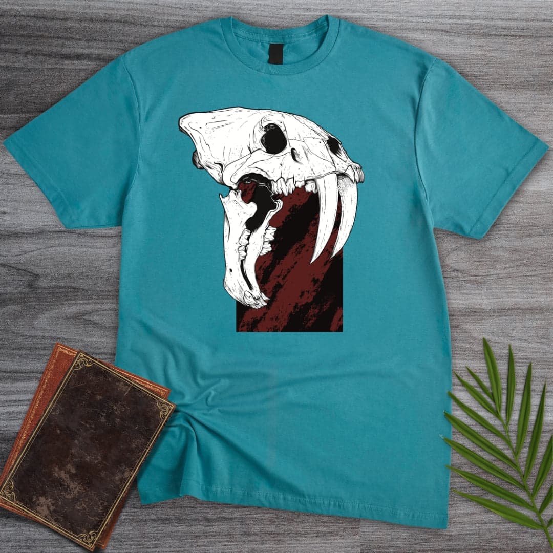 T-Shirt Tropical Blue / S Smilodon fatalis "not a tiger" T-Shirt (farkas.art)