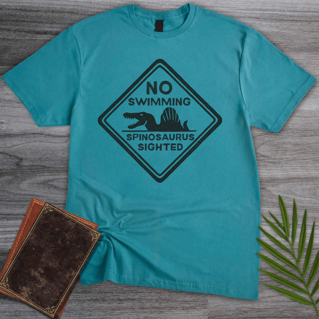 T-Shirt Tropical Blue / S Spinosaurus Swimming Danger T-Shirt