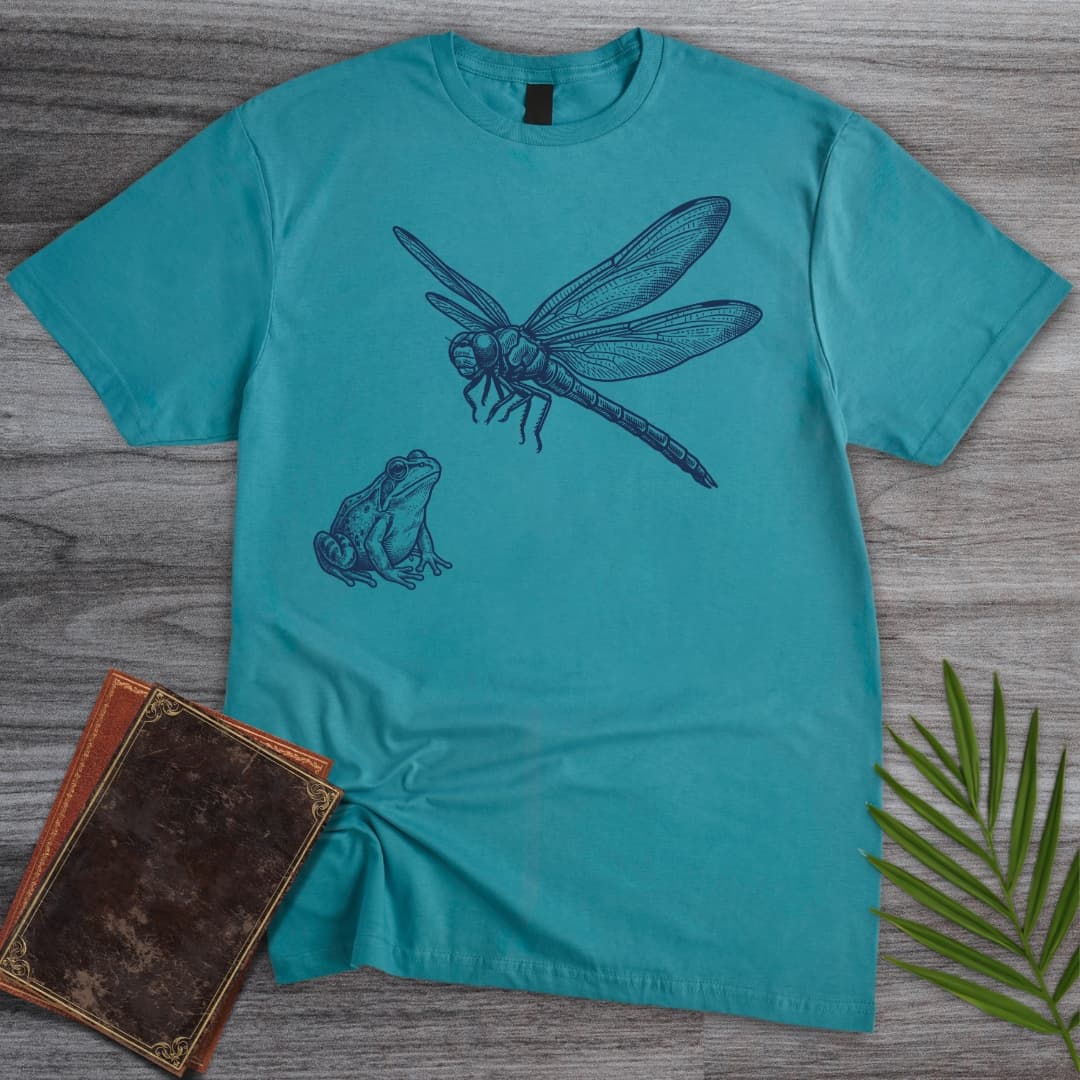 T-Shirt Tropical Blue / S Standoff Frog vs Meganisoptera T-Shirt