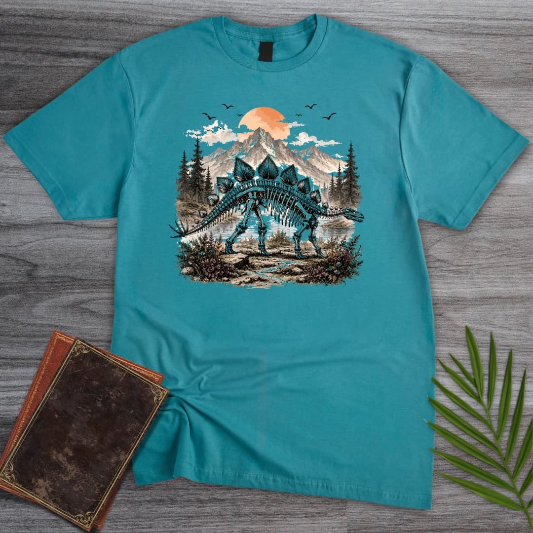 T-Shirt Tropical Blue / S Stegosaurus Forester T-Shirt