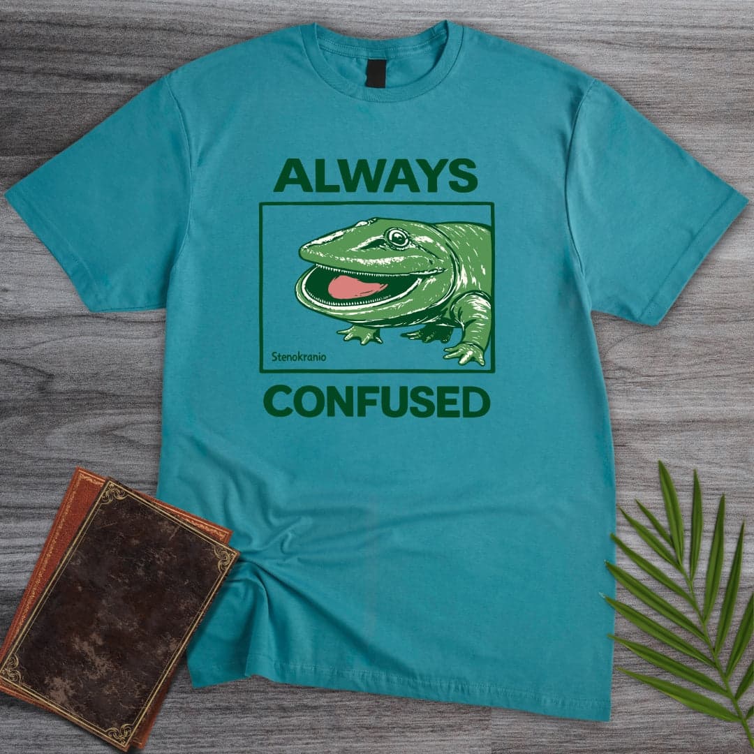 T-Shirt Tropical Blue / S Stenokranio Always Confused T-Shirt
