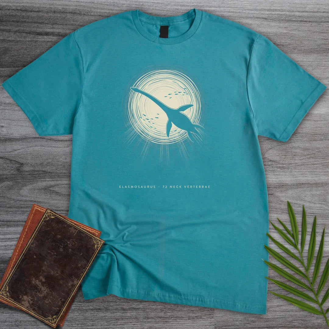 T-Shirt Tropical Blue / S Sunlit Window Elasmosaurus T-Shirt