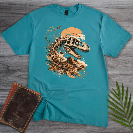 T-Shirt Tropical Blue / S T.rex Mountain Fossil T-Shirt