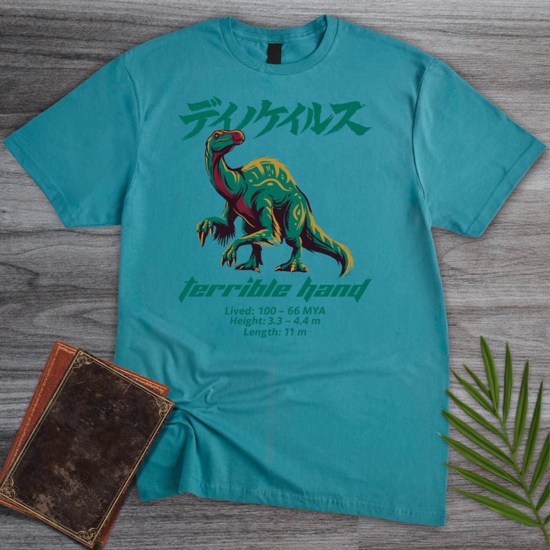 T-Shirt Tropical Blue / S Terrible Hand Deinochierus T-Shirt
