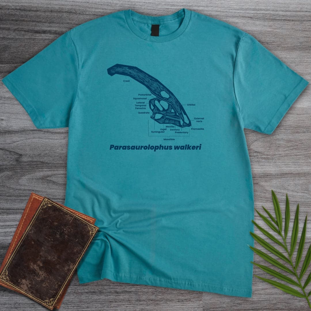 T-Shirt Tropical Blue / S The Head of Parasaurolophus T-Shirt