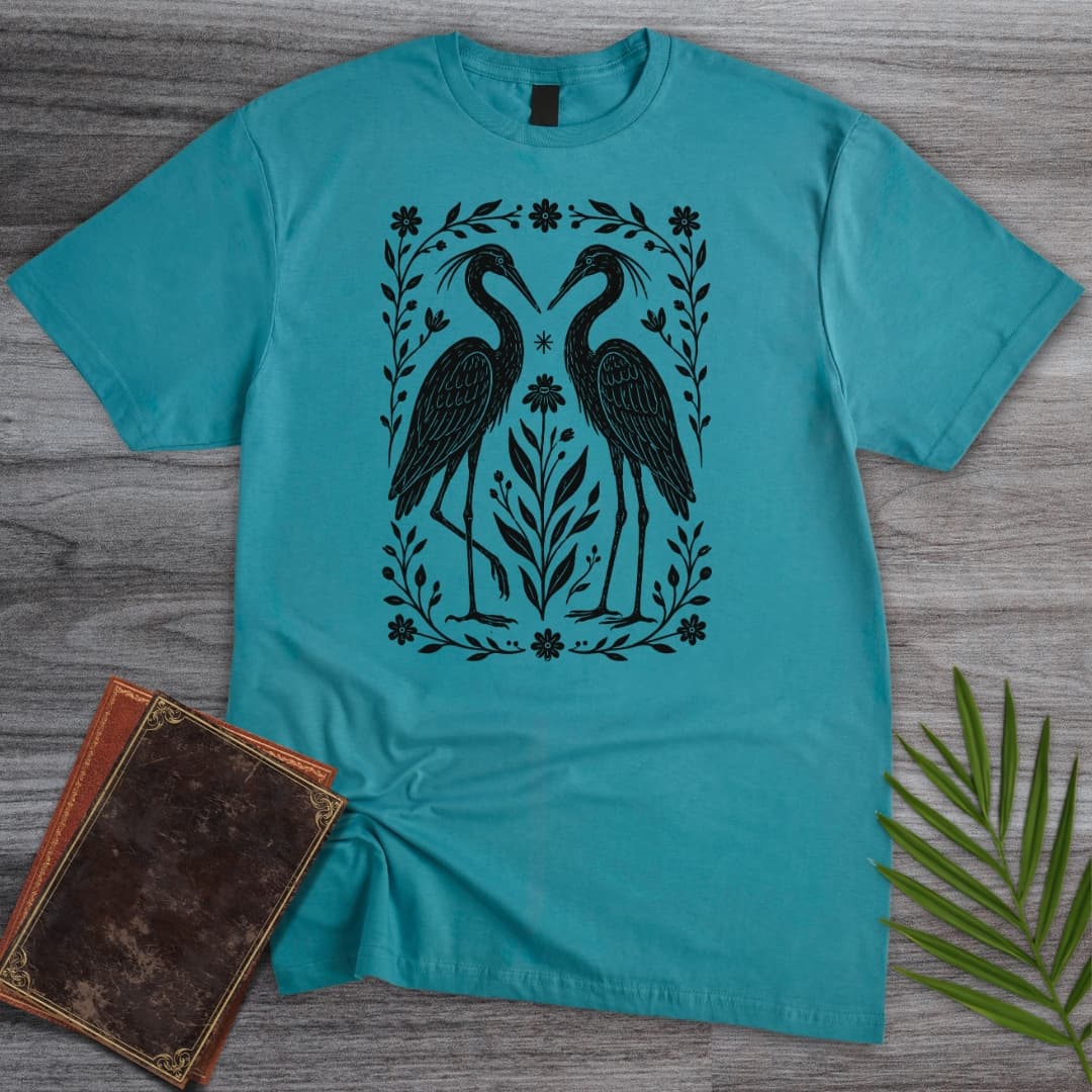 T-Shirt Tropical Blue / S The Heron Lovers T-Shirt