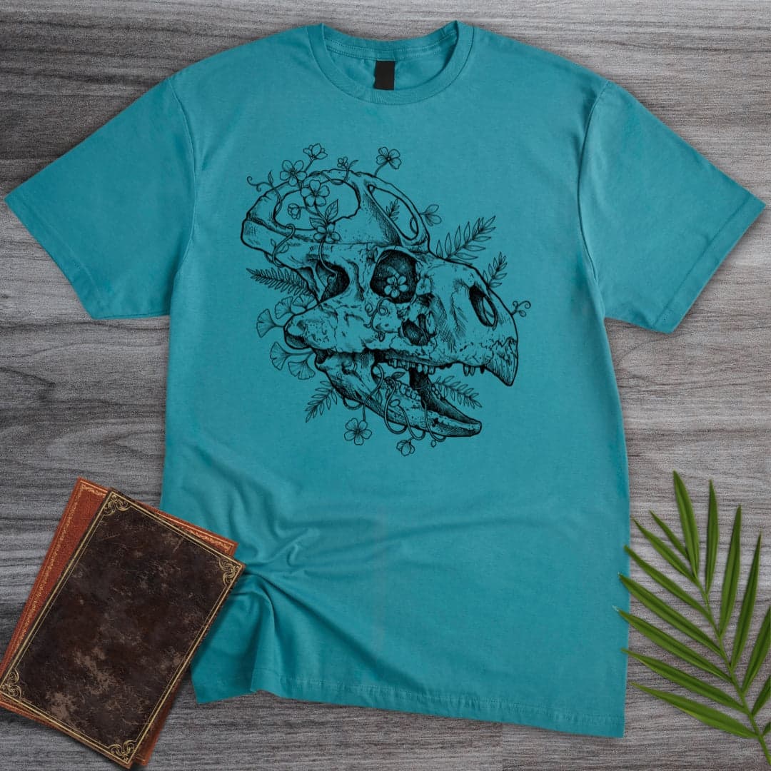 T-Shirt Tropical Blue / S The Small Floral Protoceratops t-Shirt