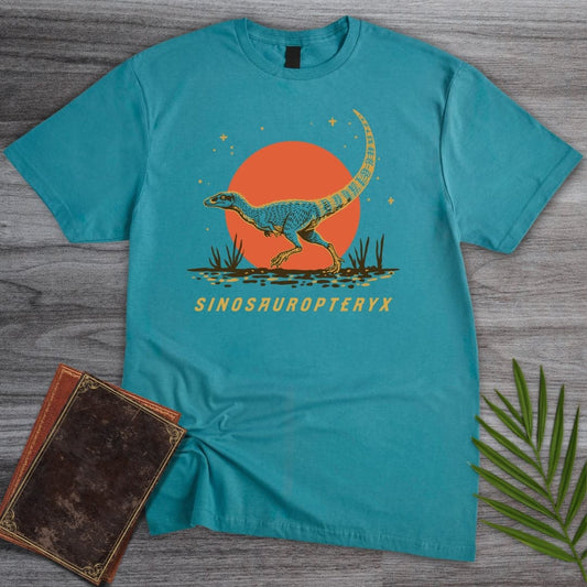 T-Shirt Tropical Blue / S The wandering Sinosauropteryx T-Shirt