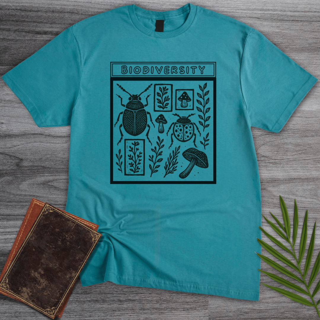T-Shirt Tropical Blue / S Tiny Features of Biodiversity T-Shirt