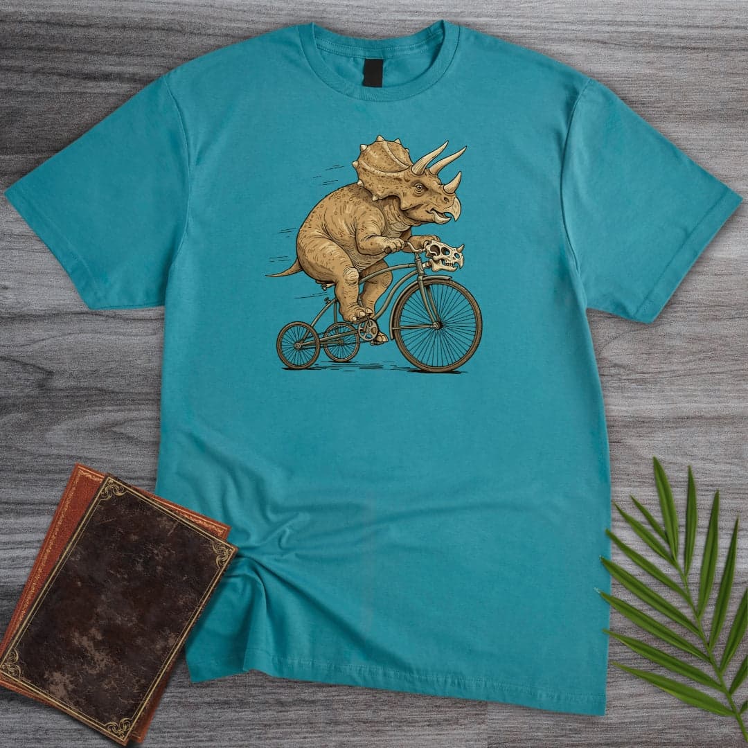 T-Shirt Tropical Blue / S Triceratops Tricycle T-Shirt