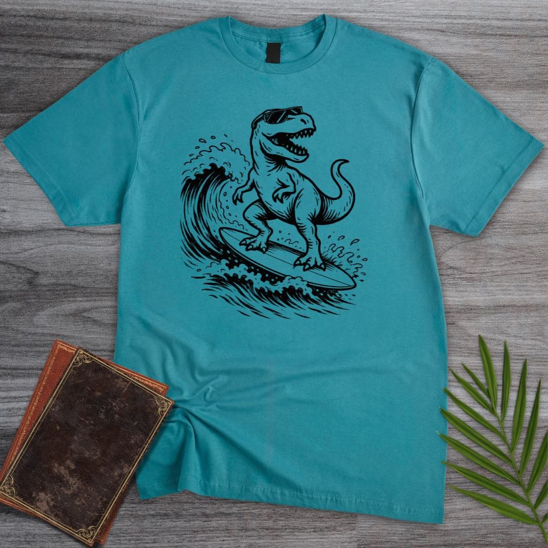 T-Shirt Tropical Blue / S Tyranno Surfin Rex T-Shirt