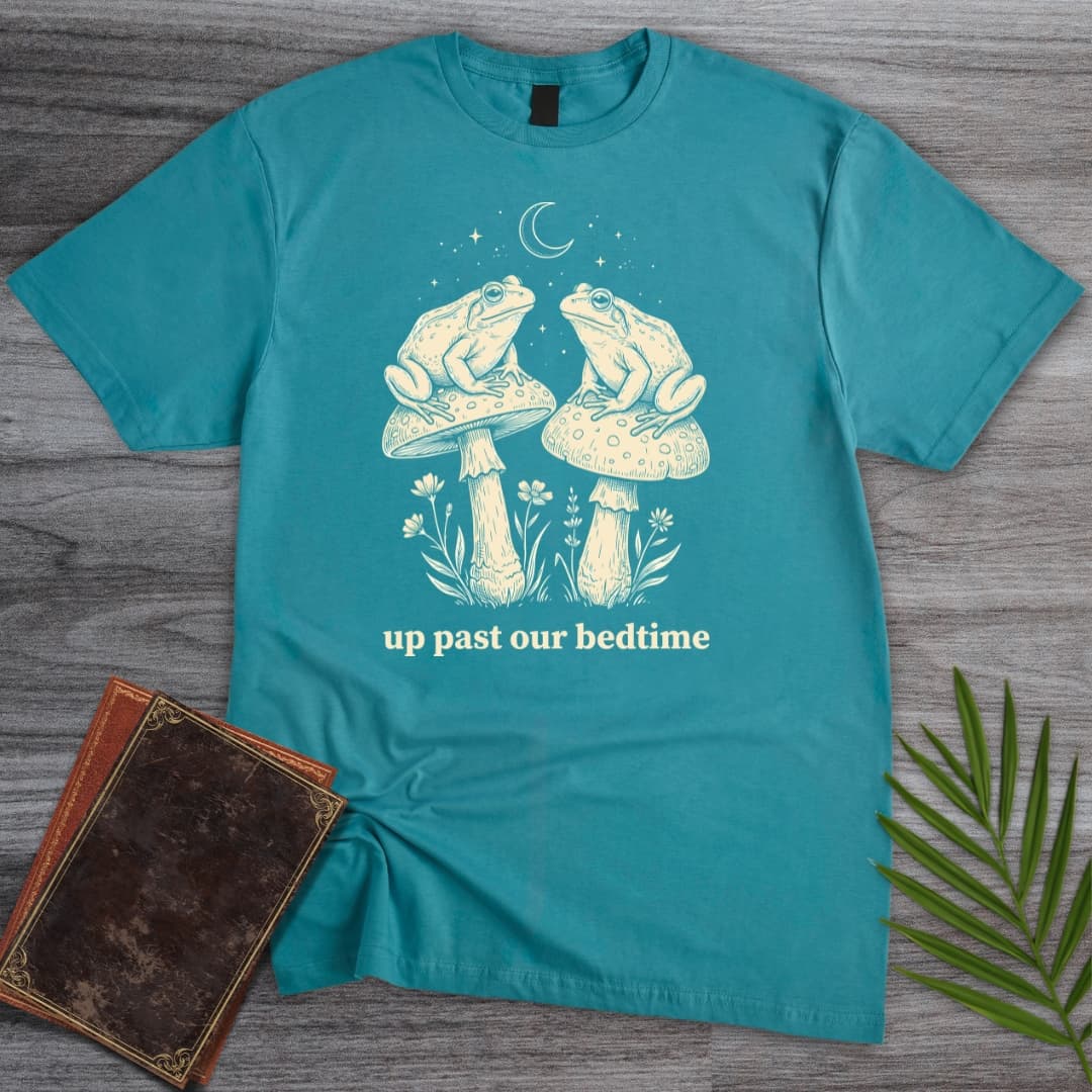 T-Shirt Tropical Blue / S Up Past Our Bedtime Frogs T-Shirt