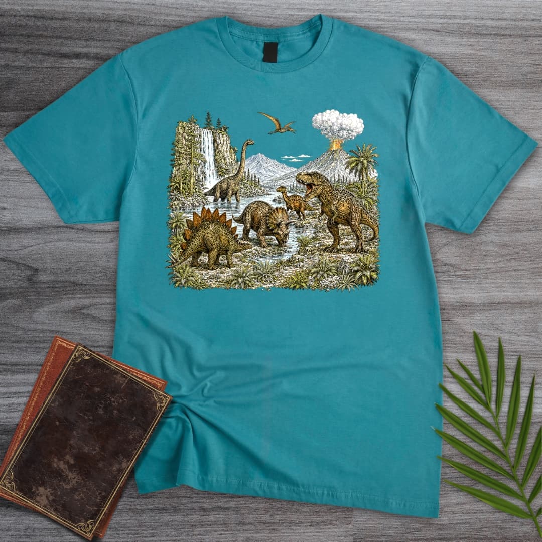 T-Shirt Tropical Blue / S Vintage 1990's Jurassic Graphic T-Shirt