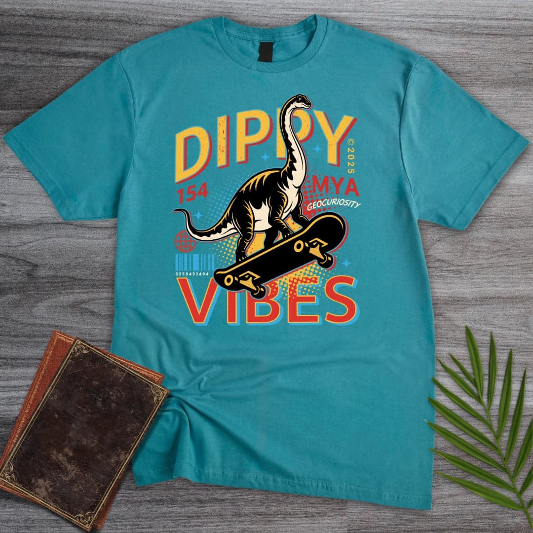 T-Shirt Tropical Blue / S Vintage Dippy Vibes T-Shirt