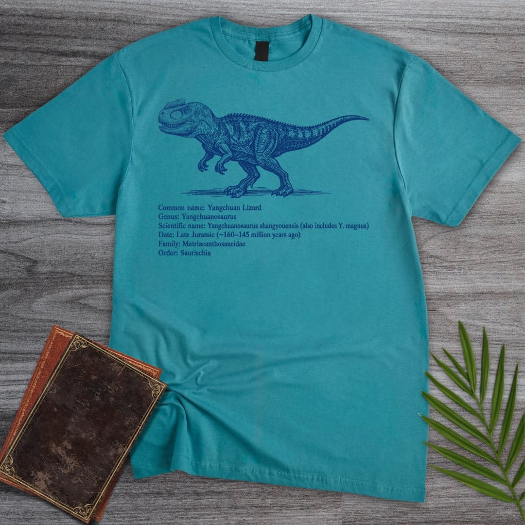 T-Shirt Tropical Blue / S Vintage Yangchuanosaurus Chinese Allosaurus T-Shirt
