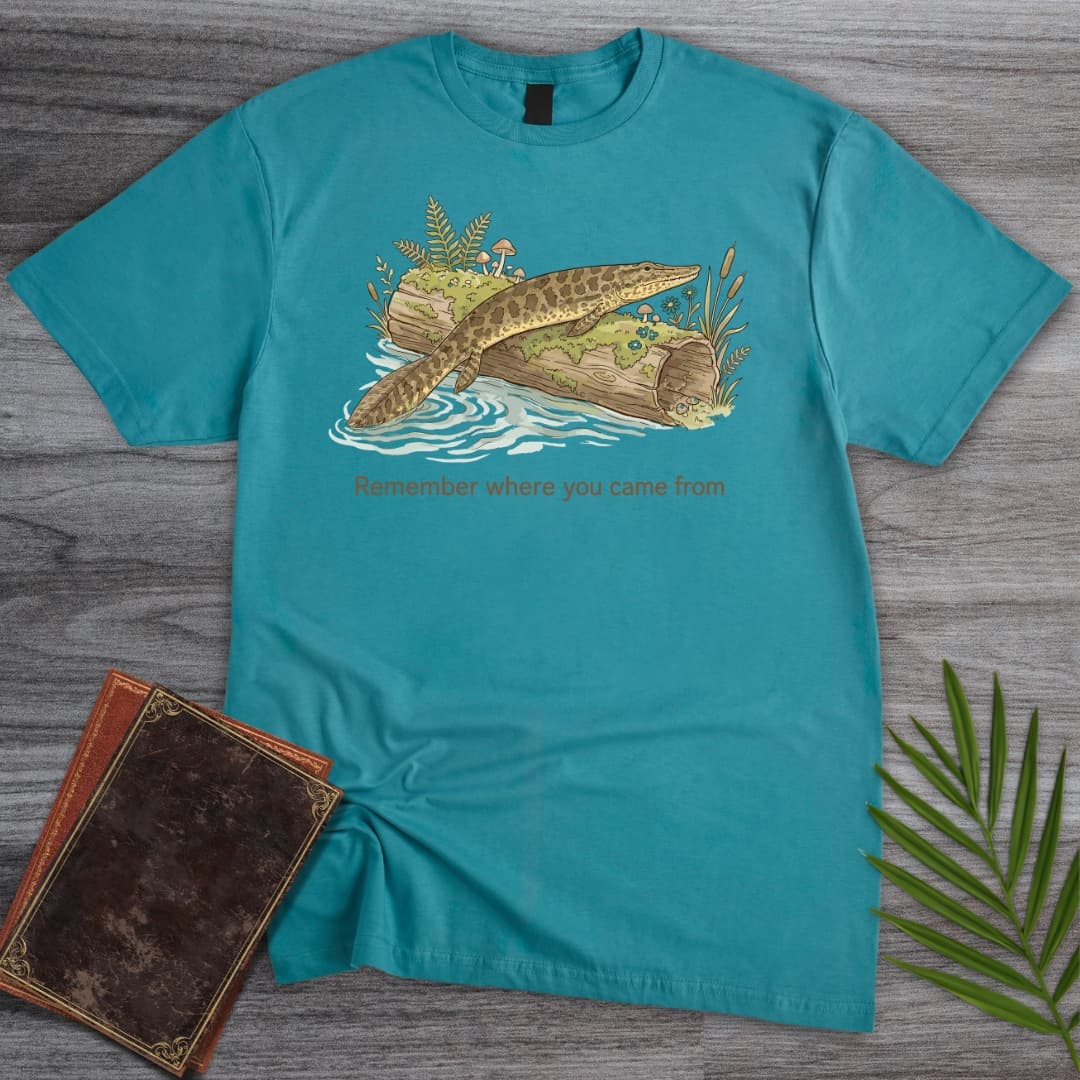 T-Shirt Tropical Blue / S Wandering Tiktaalik T-Shirt