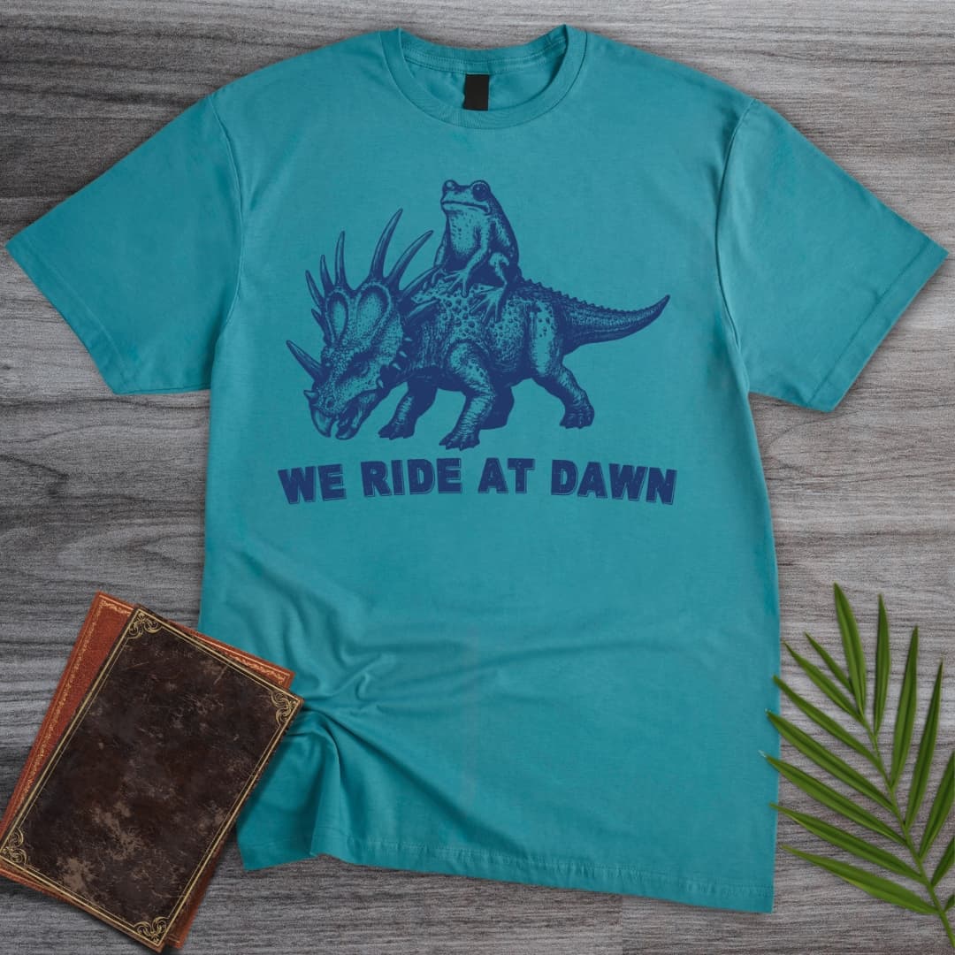 T-Shirt Tropical Blue / S We Ride at Dawn T-Shirt