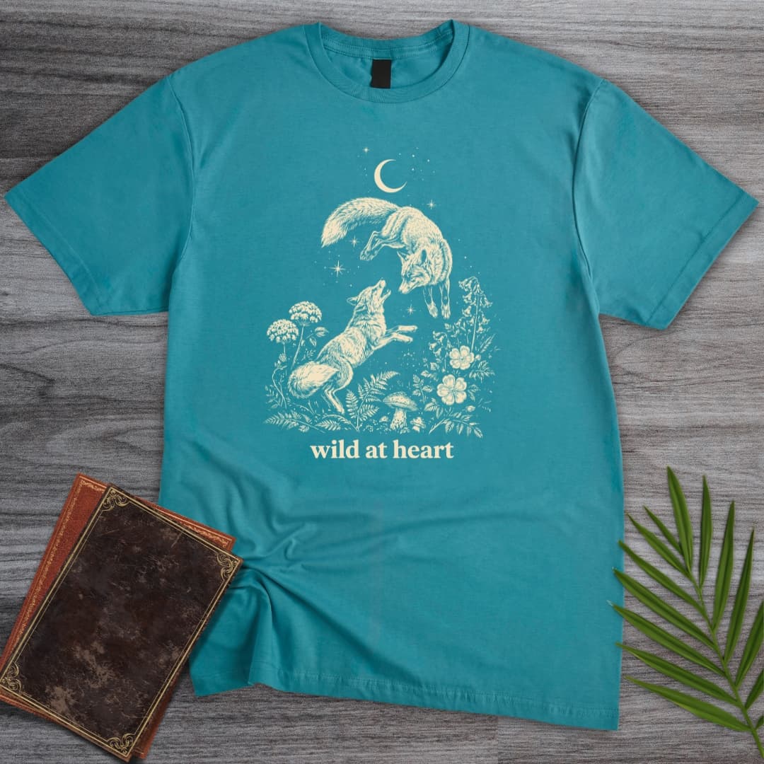 T-Shirt Tropical Blue / S Wild At Heart Foxes T-Shirt