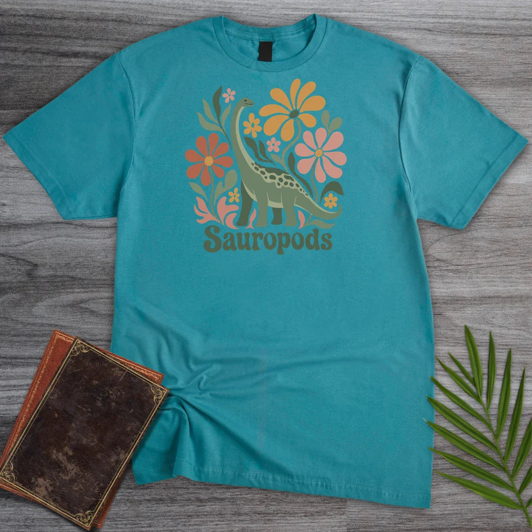 T-Shirt Tropical Blue / S Wild Bloom Sauropods T-Shirt