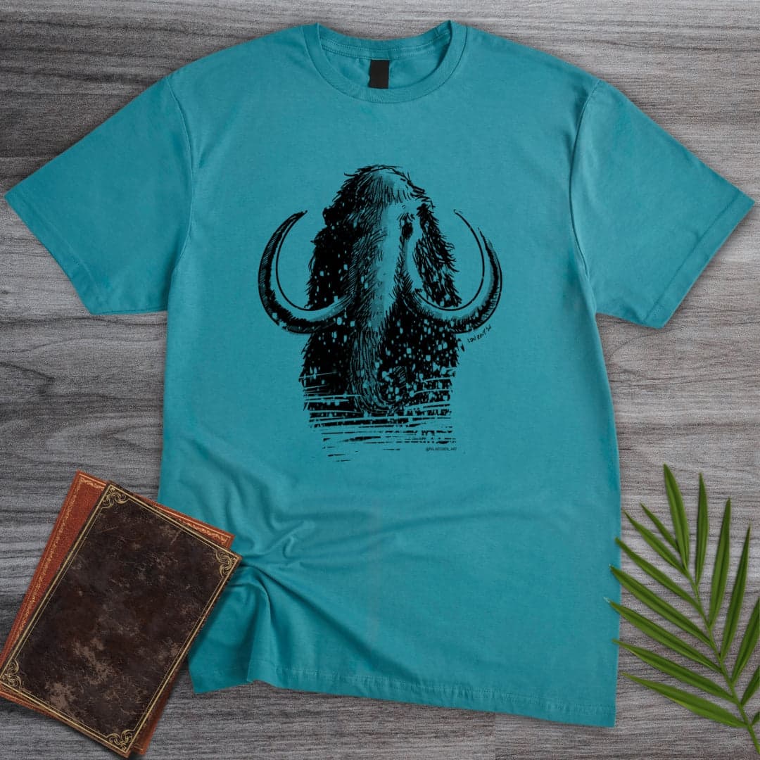 T-Shirt Tropical Blue / S Woolly Mammoth: Winter King T-Shirt (ldn_rdnt_art)