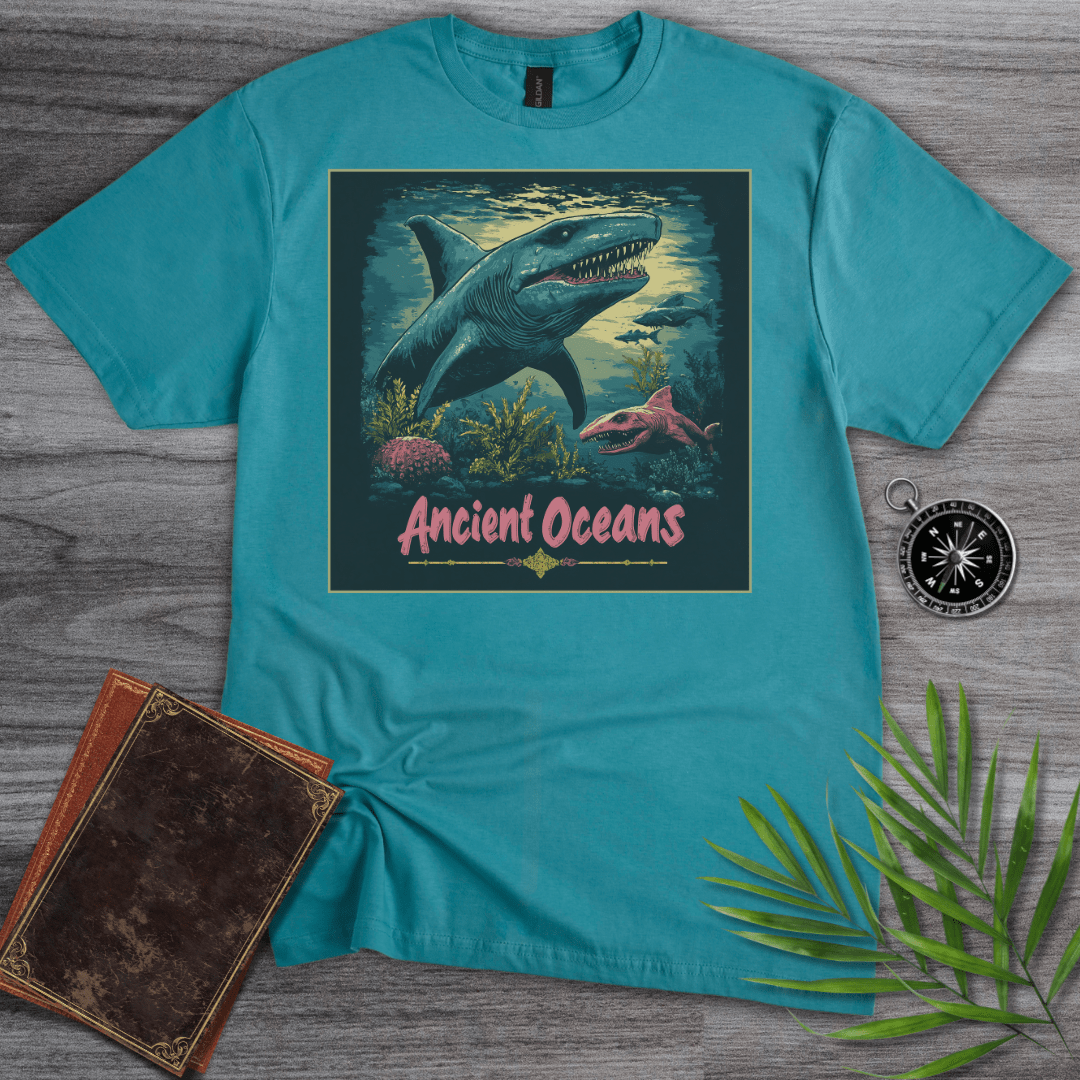 T-Shirt Vintage Blue / S Ancient Ocean's Megalodon T-Shirt