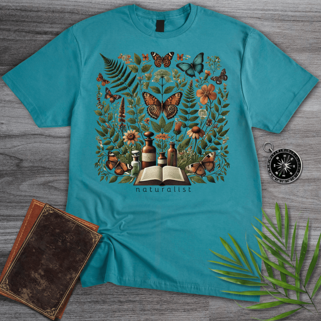 T-Shirt Vintage Blue / S Botanical Harmony: Naturalist Graphic T-Shirt