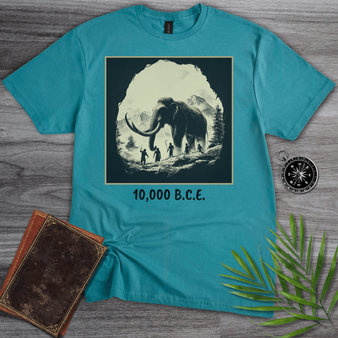 T-Shirt Vintage Blue / S Caveman Mammoth 10,000 B.C.E. T-Shirt