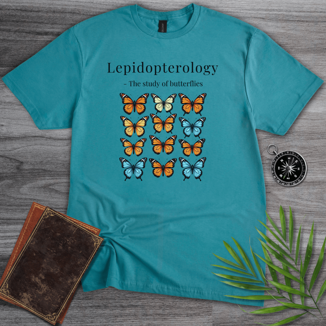 T-Shirt Vintage Blue / S Lepidopterology: The study of butterflies T-Shirt