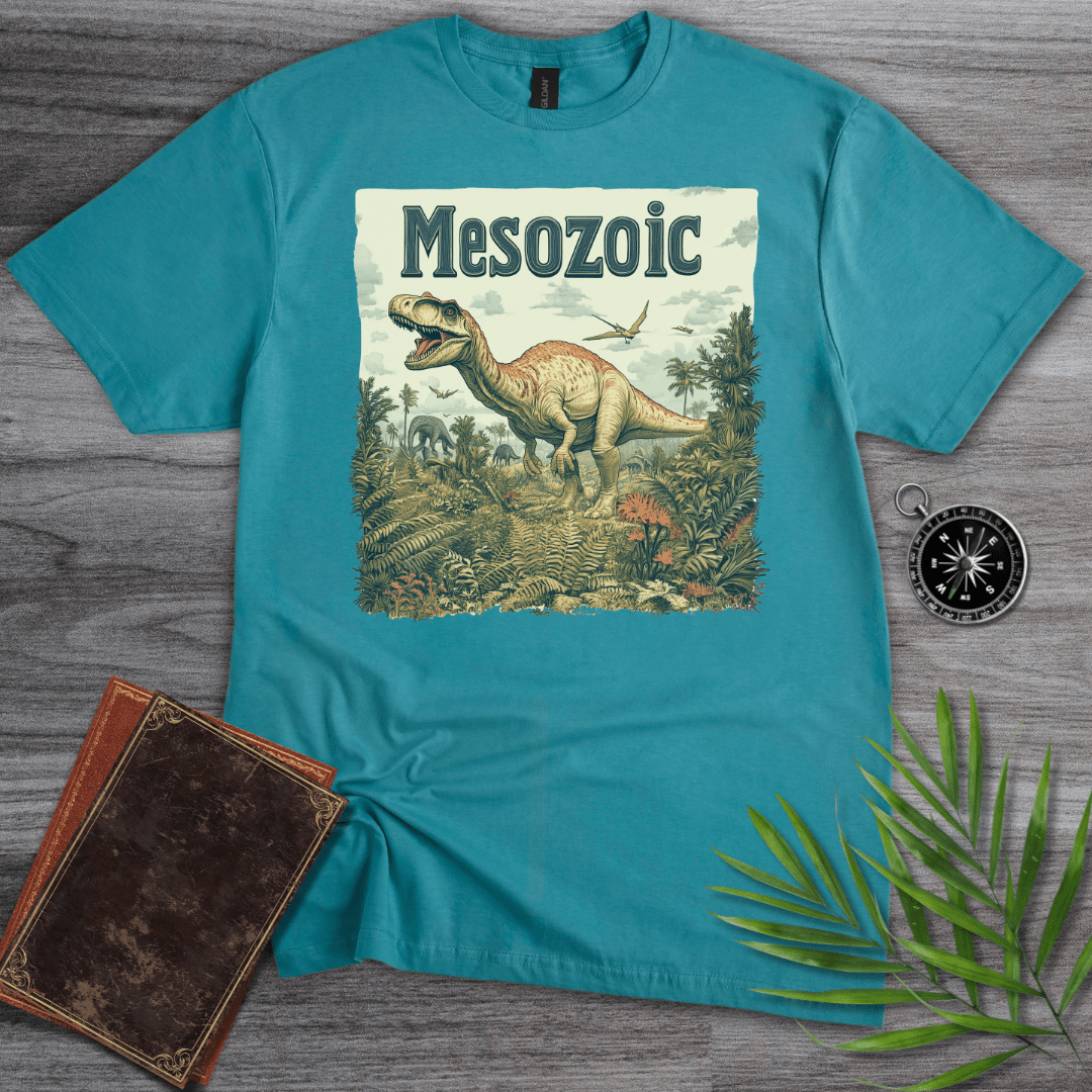 T-Shirt Vintage Blue / S Mesozoic Tyrannosaur Graphic T-Shirt