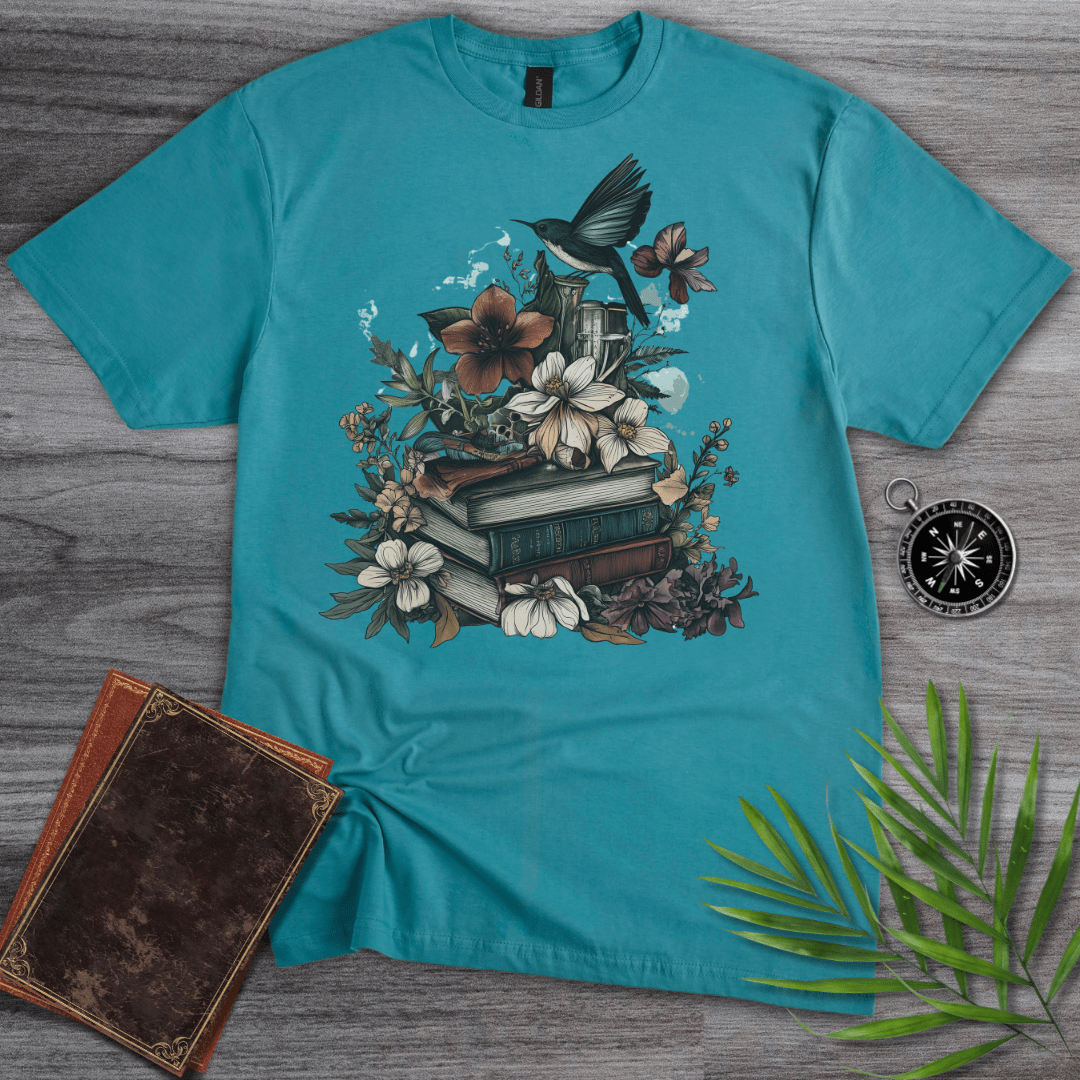 T-Shirt Vintage Blue / S Vintage Floral Nature T-Shirt