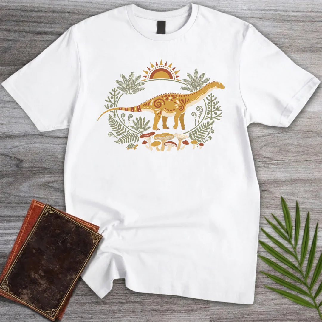 T-Shirt White / M Folk Sunrise Apatosaurus T-Shirt