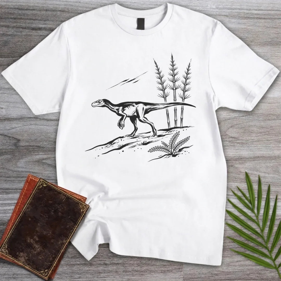 T-Shirt White / M Ink Brush Herrerasaurus T-Shirt